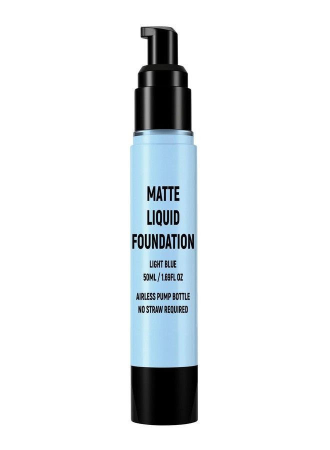 Wismee Light Blue Liquid Foundation,Full Coverage Pale Blue Body Paint for Corpse Bride Halloween SFX Avatar Sally Makeup - Image 1